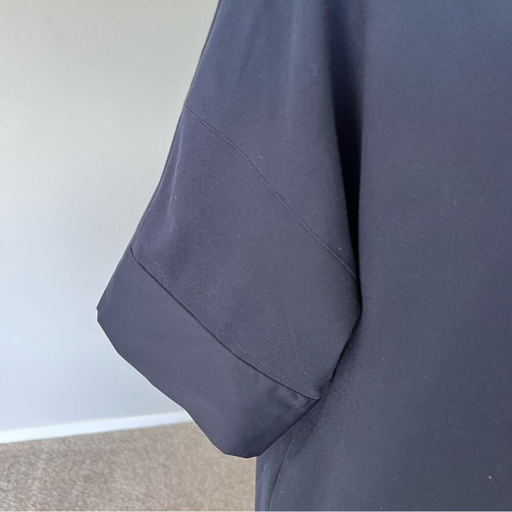 Lafayette 148‎ New York V-Neck Shirtdress Navy Blue Career Classic - Picture 4 of 9